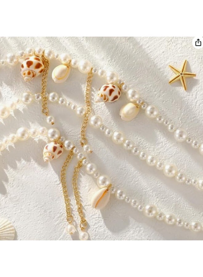 Starfish Pearl Waist Chain Belts for Women Mermaids Seashell Pearl Belly Chain Gold Pirate Rave Festival Summer Bikini Beach Jewelry Accessories - Image 2
