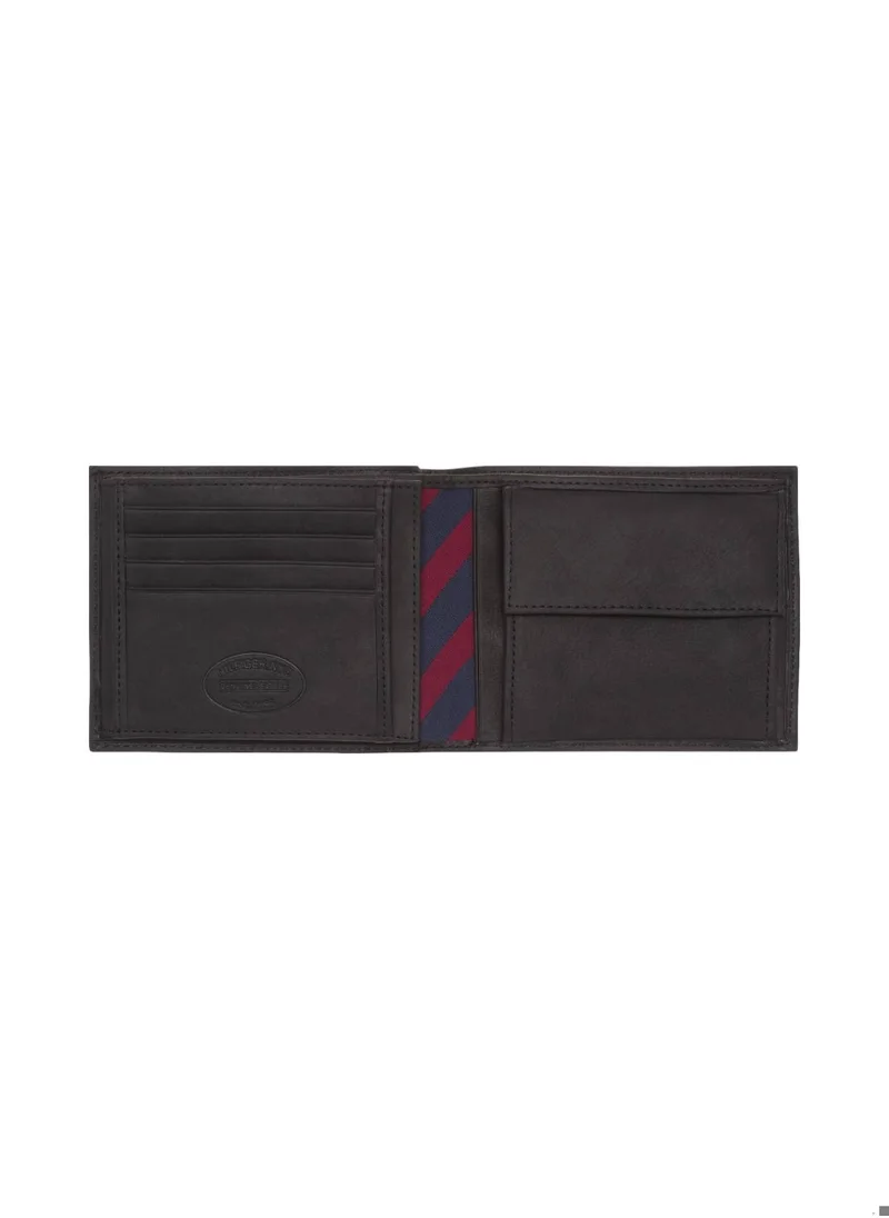 TOMMY HILFIGER Men's Leather Trifold Wallet - Leather, Black