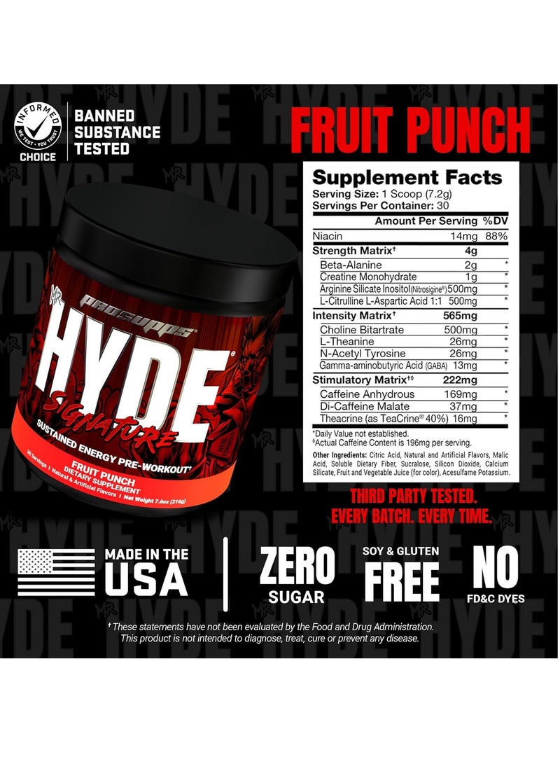 ProSupps PS Hyde Signature Pre-Workout 30 Serving Fruit Punch - Image 5