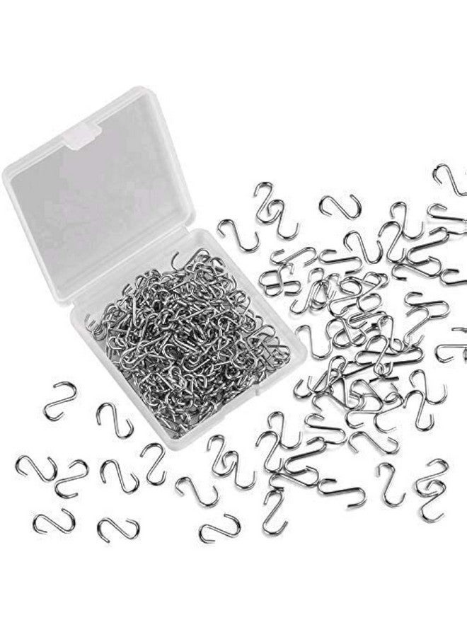 FEBSNOW 250pcs 0.55 Inch Ornament Mini S Hooks Latch Connectors Small Metal S-Shaped Wire Hook Kits for DIY Crafts with Storage Box Ornament Hangers for Halloween Christmas Tree Decoration - Image 1