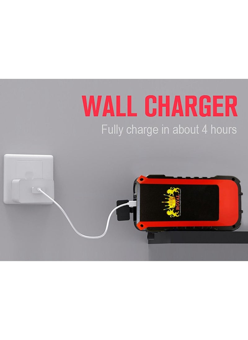 Royal - High Quality Royal Car Jump Starter Battery Pack X5 12000 Mah Portable With 2 Usb/Dc 12V Led Light - Image 1