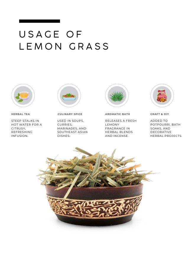 AWAFI MILL Herbal Lemongrass Leaves for Infused Tea - 500 g | 17.6 Oz - Image 3