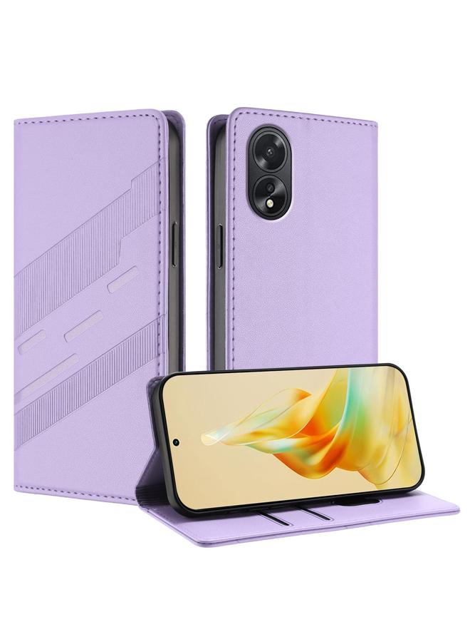 اس-توب جراب لهاتف OPPO A38 4G، جراب هاتف جلدي عتيق متعدد الوظائف منقوش - Image 1