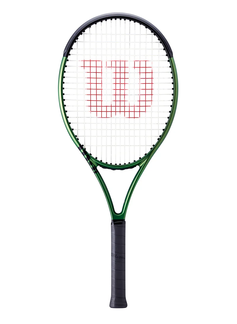 Wilson Blade 26 V8 Tennis Racket, Head 100, 16x19, Junior Intermediate - Green/ Black