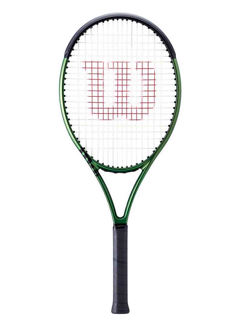 Wilson Blade 26 V8 Tennis Racket, Head 100, 16x19, Junior Intermediate - Green/ Black - Image 1