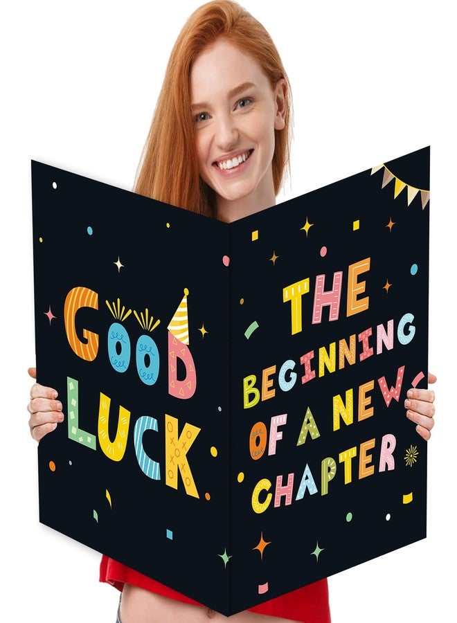 Idealmuzik Jumbo Farewell Card with Envelope, Big We Will Miss You Card, The Beginning of a New Chapter Decoration, Farewell Party Decorations, Happy Retirement Party Decorations, Going Away Party Graduation (14x22iinch) - Image 1