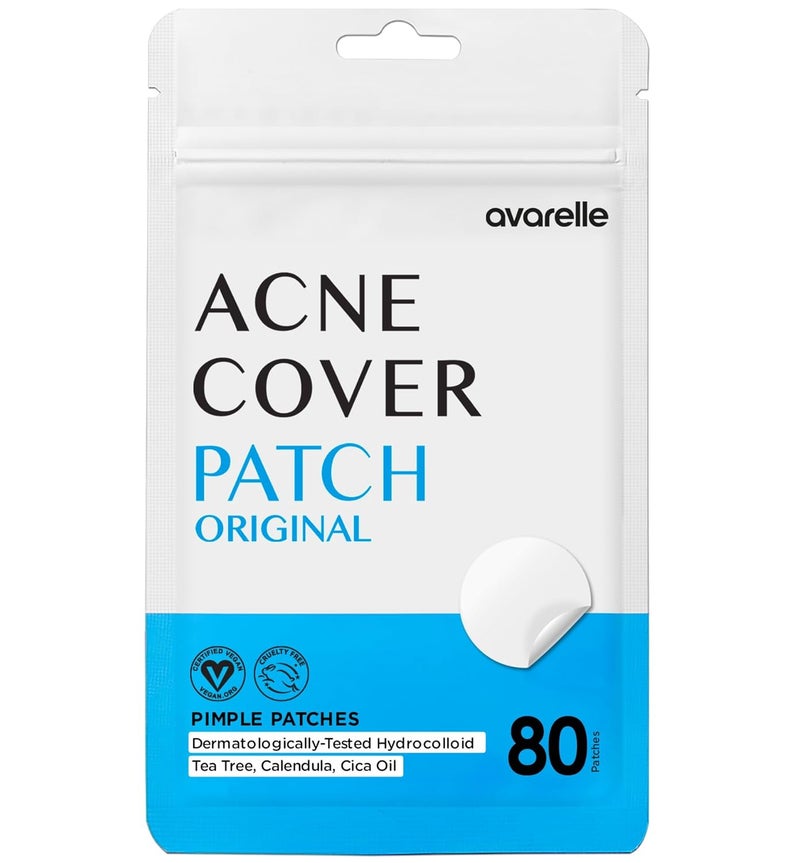 AVARELLE Pimple Patches for Face  Hydrocolloid Acne Patches for Covering Blemishes  FSA HSA Zit Patches with Tea Tree Calendula  Cica  HSA Store Eligible Items 1014 mm 80 Count
