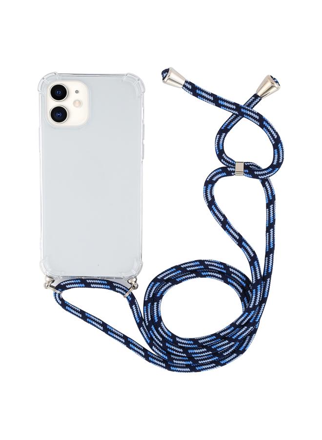 Zaboon Case For iPhone 12 mini Four-Corner Shockproof Transparent TPU Case with Lanyard - Image 2