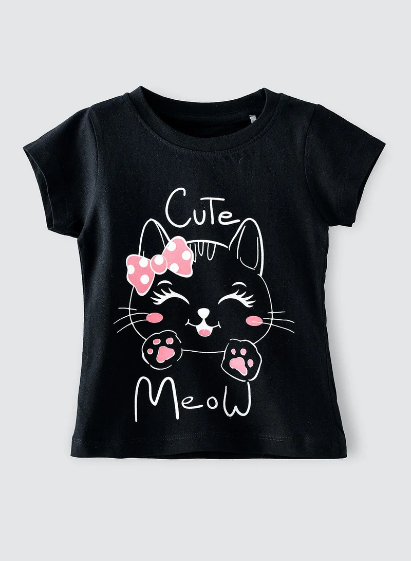 Jelliene Basic round neck graphic t-shirt
