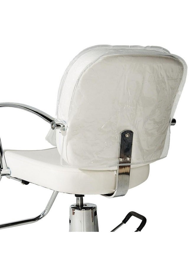 Betty Dain Salon Chair Cover, Protects Spa/Salon Chair Upholstery From Stains, Chemicals, Moisture, And Wear, Round, Fits Most Salon Chairs, Durable Vinyl, Clear  - Image 1