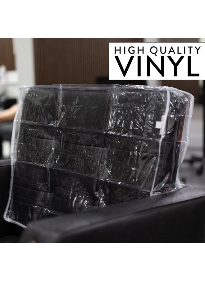 Betty Dain Salon Chair Cover, Protects Spa/Salon Chair Upholstery From Stains, Chemicals, Moisture, And Wear, Round, Fits Most Salon Chairs, Durable Vinyl, Clear  - Image 4