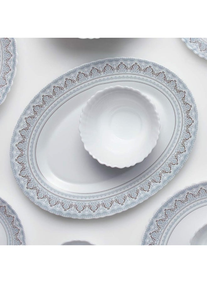 بريتيش شيف طقم عشاء أوبالوير 15 قطعة | طقم أواني طعام كلاسيكية آمنة للاستخدام في الميكروويف وغسالة الأطباق مع 4 قطع أطباق عشاء، 4 قطع أطباق جانبية، 1 قطعة أوعية تقديم، 4 قطع أوعية خضروات، 2 قطعة ملاعق | مقاوم للتقطيع والخدش، أبيض - Image 2