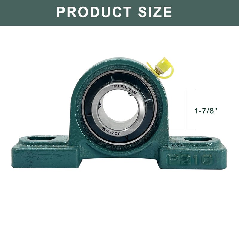 DEEPDREAM 2 Pcs UCP210-30 Pillow Block Mounted Ball Bearing with 1-7/8"(1.875inch) Self Alignment - Image 2