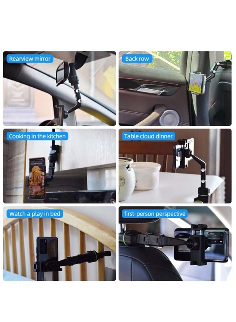 ELTRAZONE Rotating Car Rearview Mirror Mount Adjustable Bracket Phone Holder - Image 5