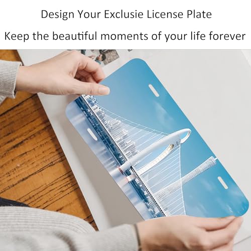 Runseaway 4PCS Black Blank Metal License Plate Blanks, 12”x6” Aluminum Alloy Automotive Plates, Automotive Sublimation License Plates for Custom Design Work DIY Projects - Image 3