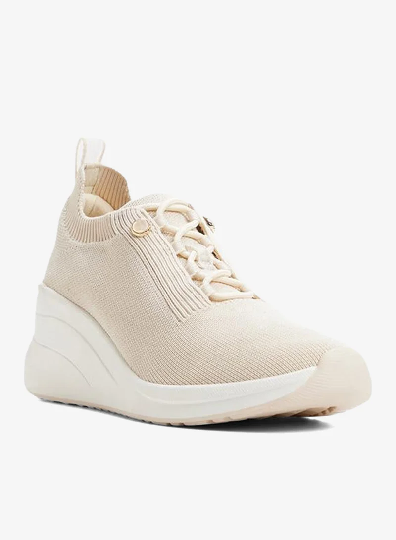 Aldo  Iboni Ladies White Wedge Sneakers for Women | Best Price UAE