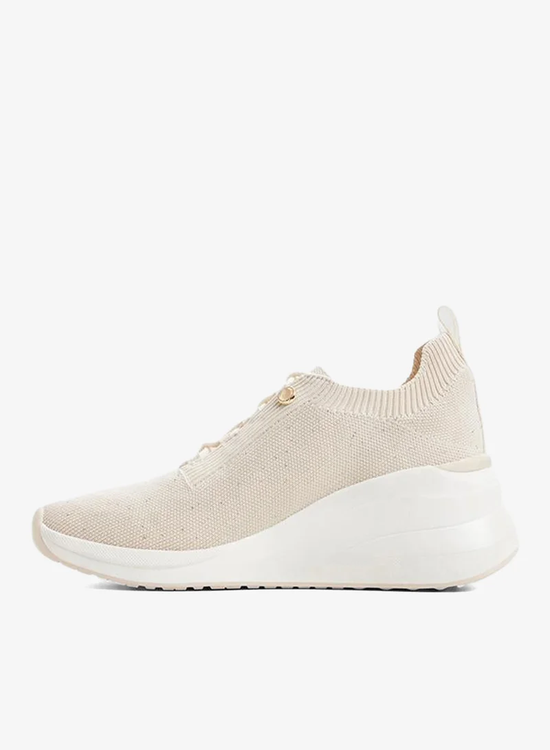 Aldo  Iboni Ladies White Wedge Sneakers for Women | Best Price UAE