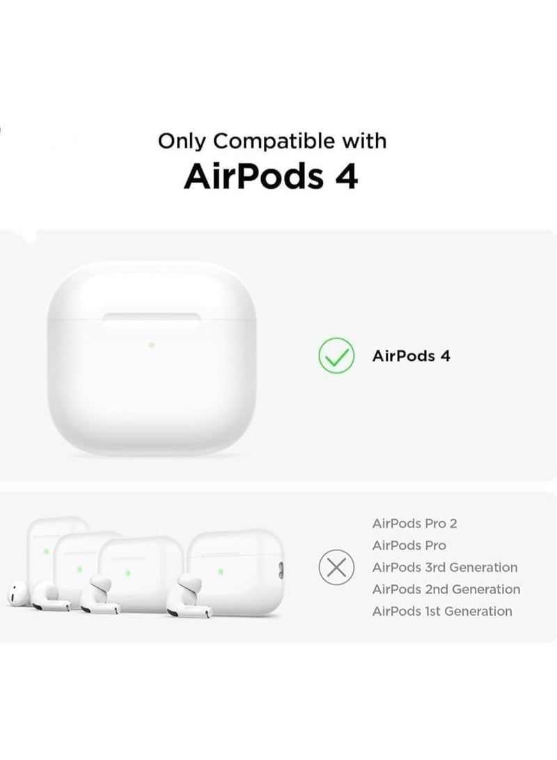 Case Compatible with AirPods 4 (2024) Cover Automatic Switch Lock, Clip Airpods 4th Generation Men Women, Shockproof Protective Hard Shell with Carabiner (Purple)  - Image 2