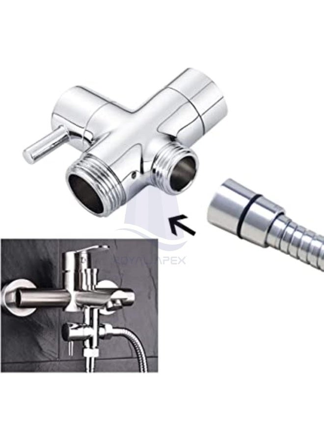 Royal Apex 2-Way Shower Arm Diverter Valve G1/2" Chrome Polished Brass Splitter Bathroom Valve Adapter For Bathroom Kitchen Mixer Etc... - Image 4