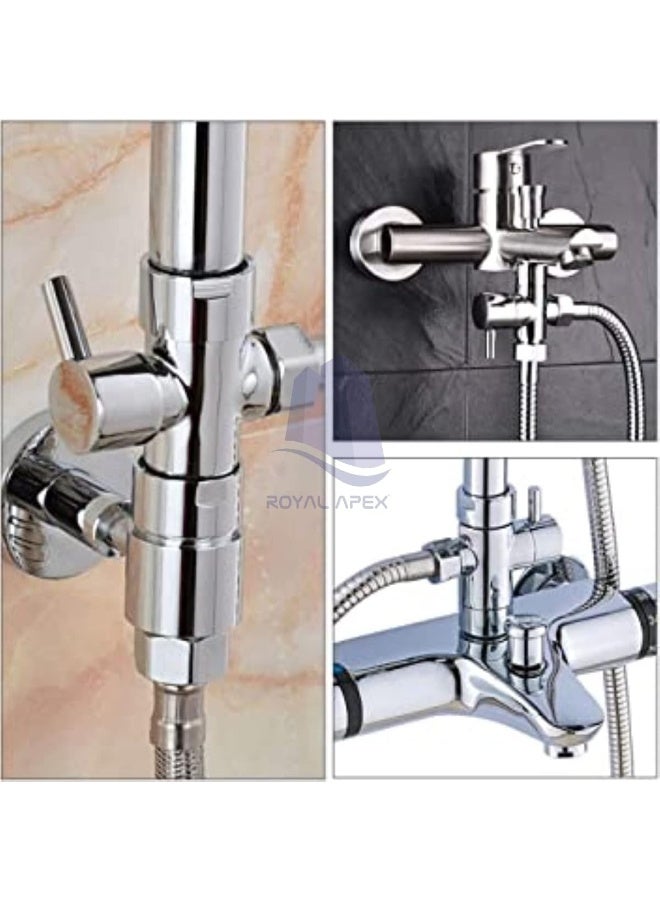 Royal Apex 2-Way Shower Arm Diverter Valve G1/2" Chrome Polished Brass Splitter Bathroom Valve Adapter For Bathroom Kitchen Mixer Etc... - Image 5