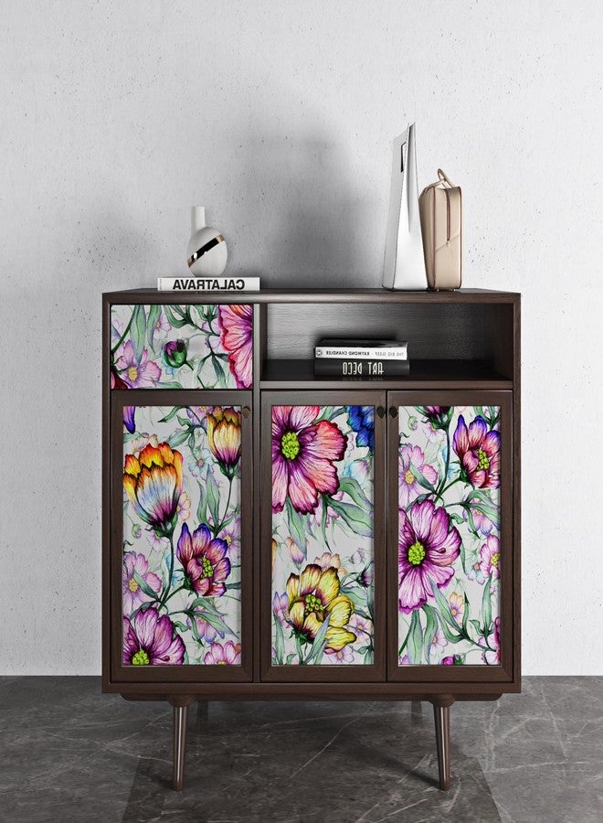 ReWallpaper 17.5in X 23ft Dark Purple Floral Wallpaper Peel and Stick Vintage Flowers Removable Wallpaper for Bathroom Bedroom Laundry Room Walls Renter Friendly Stick on Wall Murals - Image 5