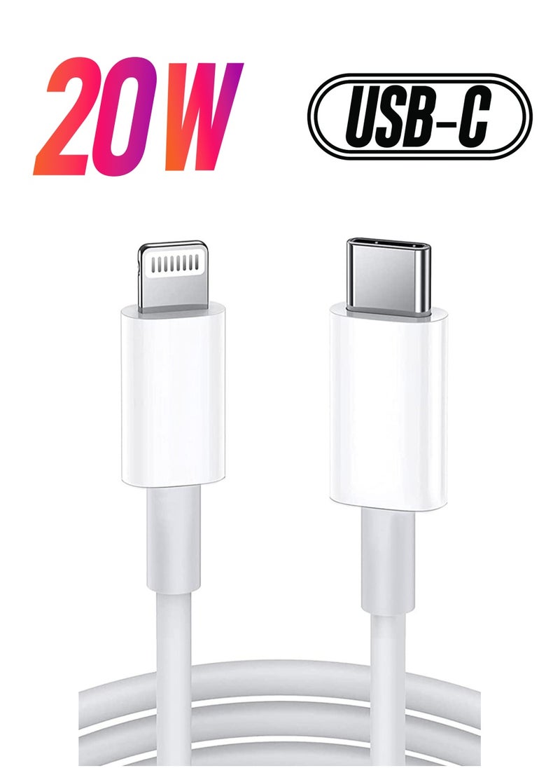 ELTRAZONE - USB C to Lightning Cable 2M [MFi Certified] Compatible with Apple iPhone 14 Pro Max/13/12/11 Pro/X/XS/XR/8 Plus/AirPods Pro,Supports Power Delivery,White - Image 1