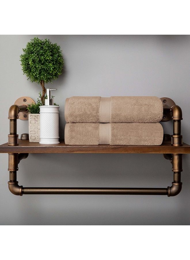 Superior Madison TS Set, Bath Towel 2-Pack, Latte, 2 Count - Image 2