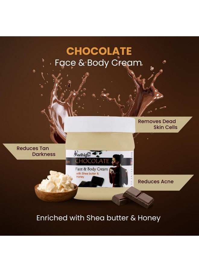 Feelhigh Face and Body Gold Scrub 500gm Skin Shiny And Cream 500gm - Skin care and Facial Products -Man woman (Gold Scrub And Chocolate Cream) - Image 3