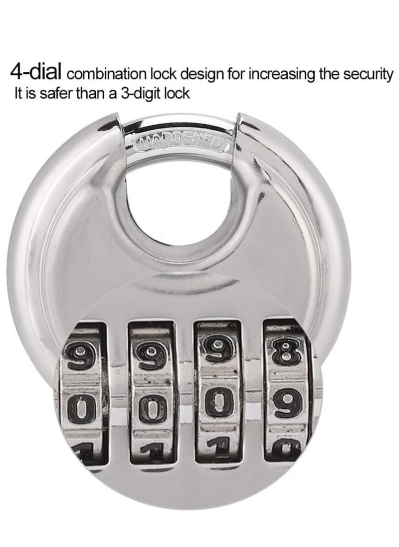Rubik 4-Digits Combination Padlock, Alloy Steel Security Lock for School, Gym, Toolbox, Closet, Wardrobe, Gate, Cabinet (1 Pack)  - Image 3
