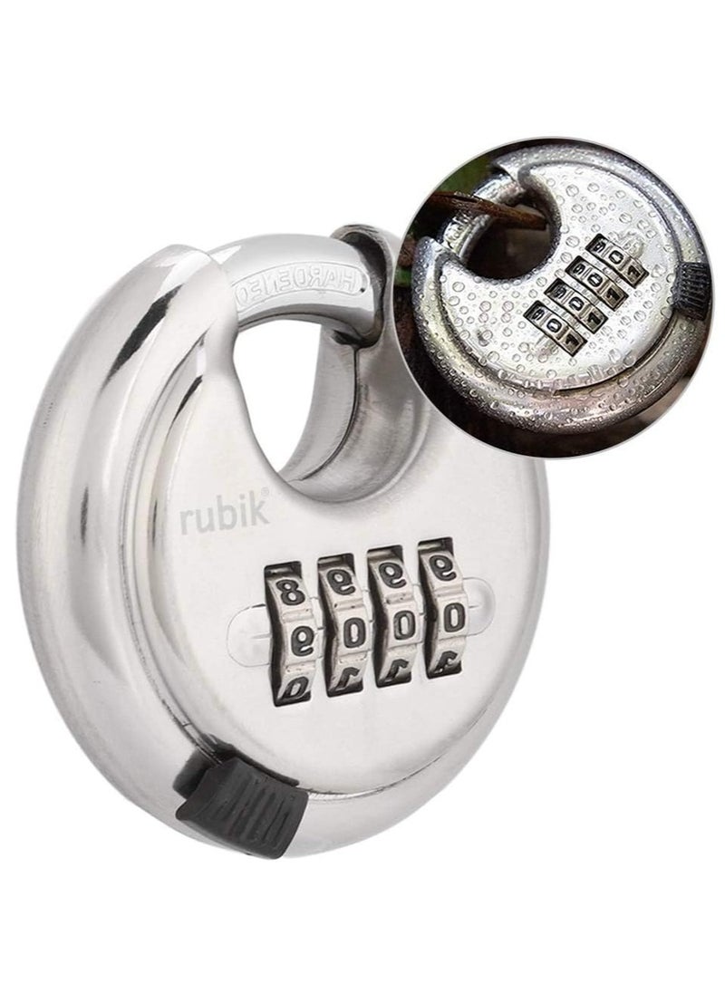 Rubik 4-Digits Combination Padlock, Alloy Steel Security Lock for School, Gym, Toolbox, Closet, Wardrobe, Gate, Cabinet (1 Pack)  - Image 4