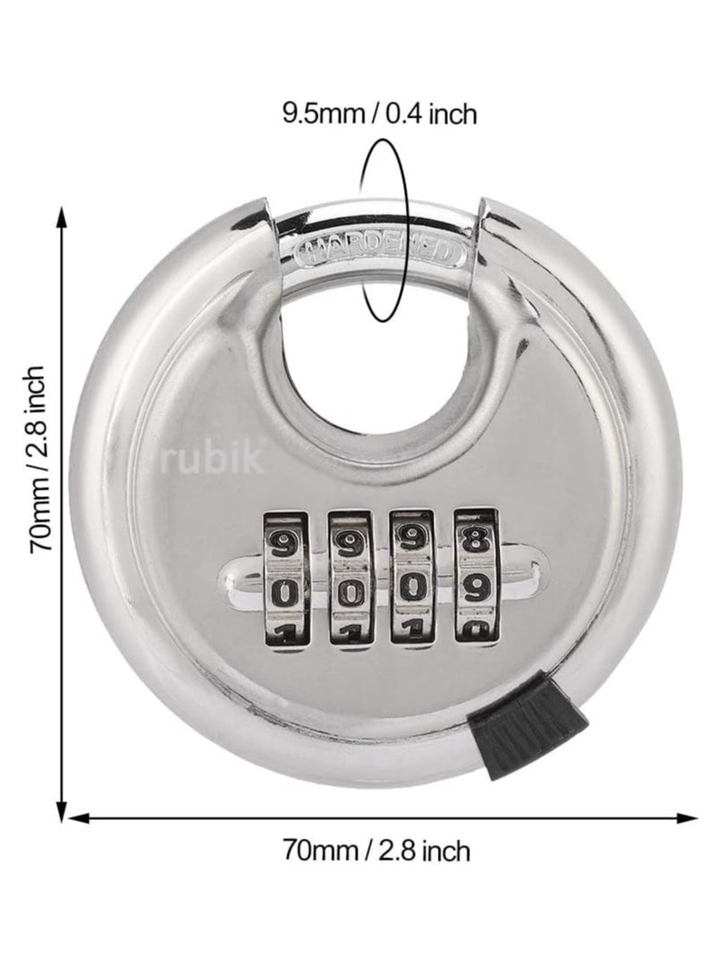 Rubik 4-Digits Combination Padlock, Alloy Steel Security Lock for School, Gym, Toolbox, Closet, Wardrobe, Gate, Cabinet (1 Pack)  - Image 5