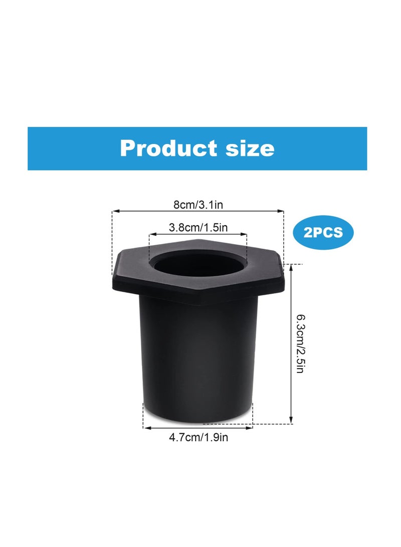 Excefore Table Umbrella Hole Ring, Outdoor Patio Table Umbrella Hole Insert Plug, Silicone Umbrella Replacement Parts for Patio Table Hole, Pool Umbrella Adapter ( Black)  - Image 2