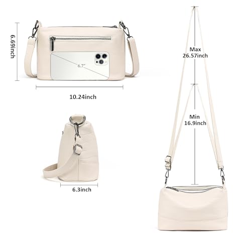 GAEKEAO Crossbody Bags for Women Small Cross Body Bag Genuine Leather Camera Bag Purse with Adjustable Strap - Image 3