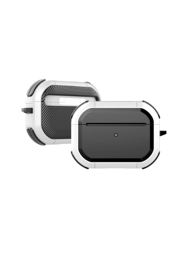 حافظة واقية من السيليكون الناعم المقاوم للسقوط لسماعات Airpods Pro باللونين الأبيض والأسود، حافظة واقية لسماعات الأذن بتقنية البلوتوث - Image 1
