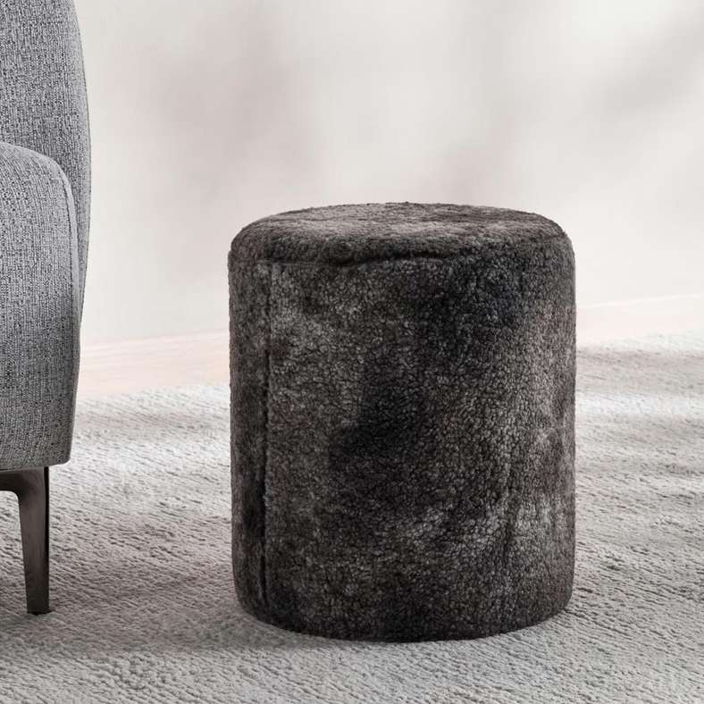 Pan Home Giorgia Pouf 33x33x37cm - Black - 123AIC9904068 - Image 1