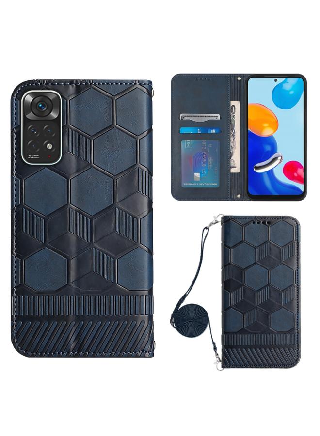 The Bros Case For Xiaomi Redmi Note 11 Global/Note 11S 4G Crossbody Football Texture Magnetic PU Phone Case