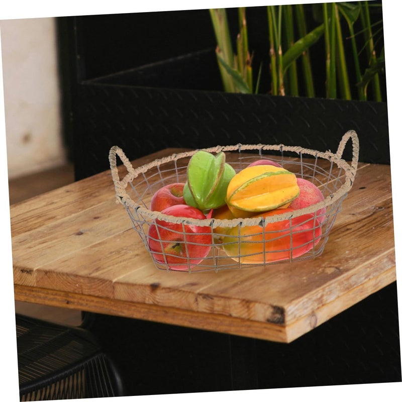 Iron Wire Fruit Basket Kitchen Organizer Portable Countertop Storage For Snacks Pantry - Image 5