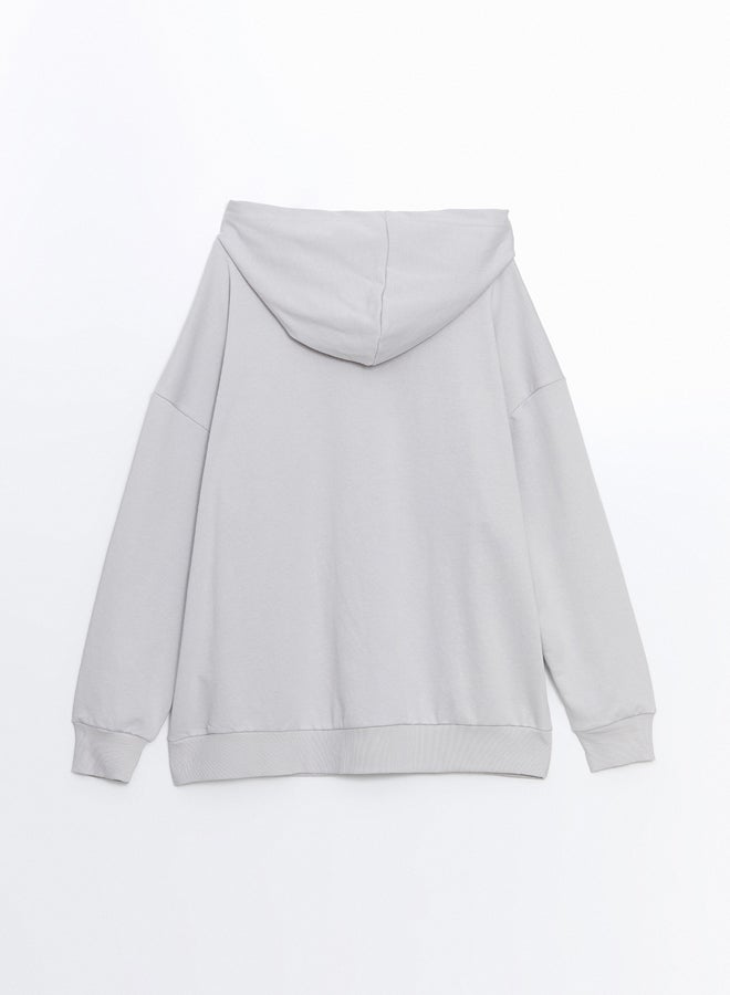 LC WAIKIKI Plain Long Sleeve Oversize Women's Hoodie  - Image 5