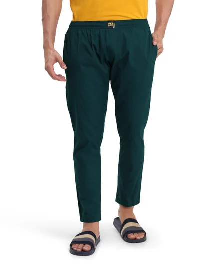 Beyoung Teal Blue Regular-fit Pyjamas