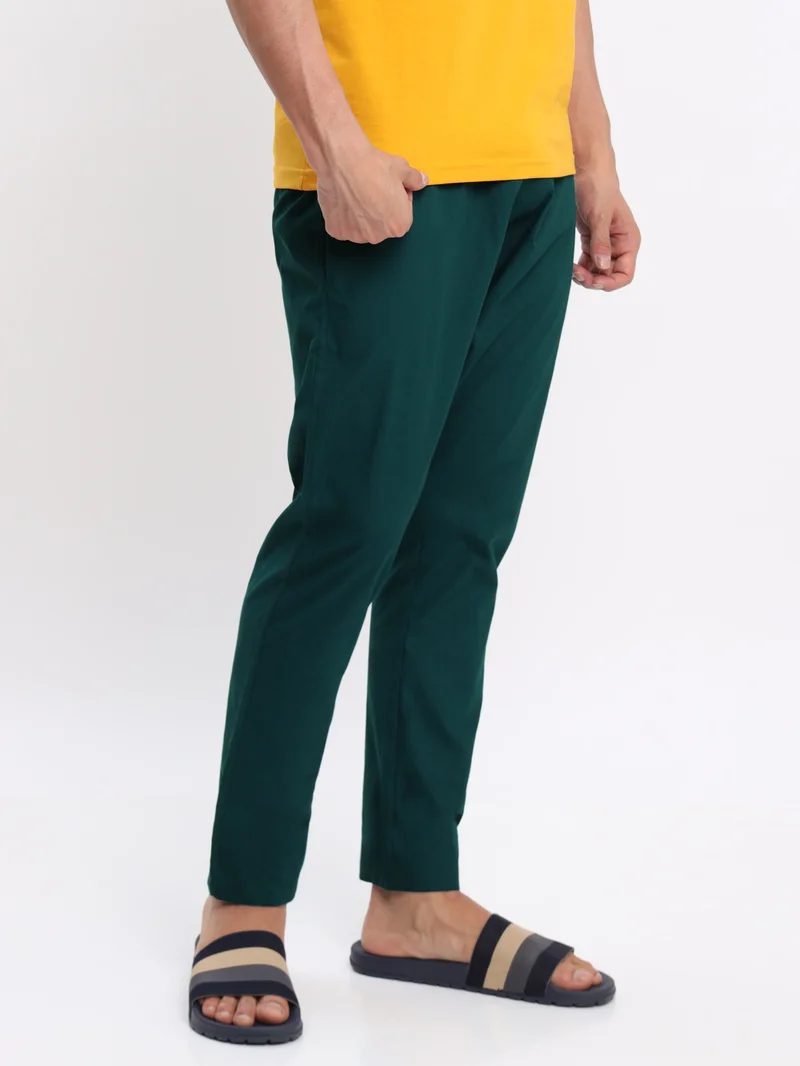 Beyoung Teal Blue Regular-fit Pyjamas