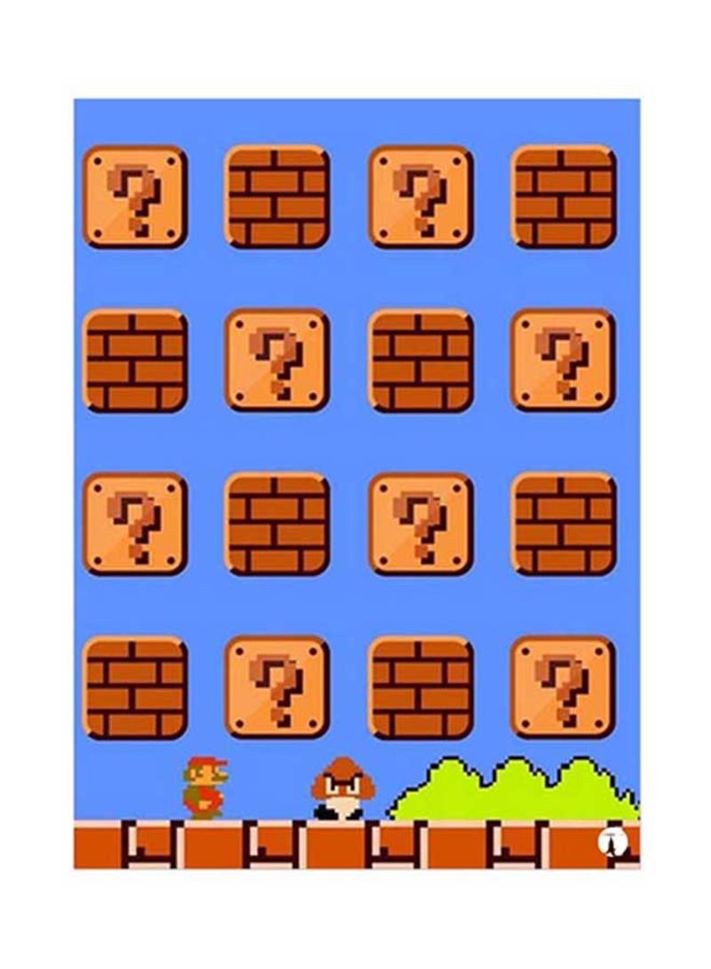 Video Game Super Mario Metal Plate Poster Multicolour 15x20centimeter