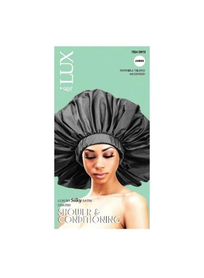 Qfitt LUX by Qfitt Luxury Silky Satin Coated Shower & Conditioning 7054 ONYX