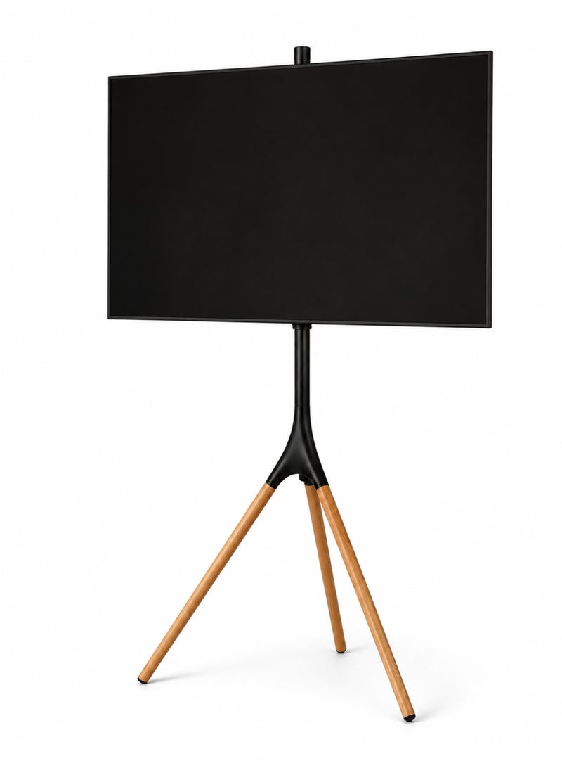 Eworld No-Drill TV Floor Stand for 30-70 Inch Screens - Freestanding Tripod Mount Alternative to Wall Bracket, Swivel & Height Adjustable with Cable Management - Image 1