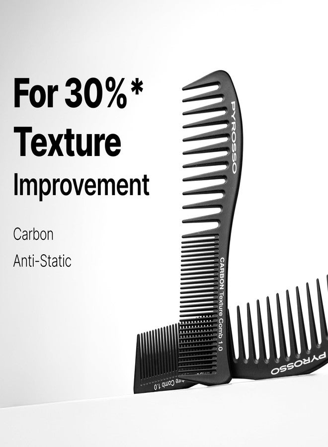 Pyrosso Professional Hair Texture Comb, Carbon Blend ABS Plastic, Styling and Definition - Image 2