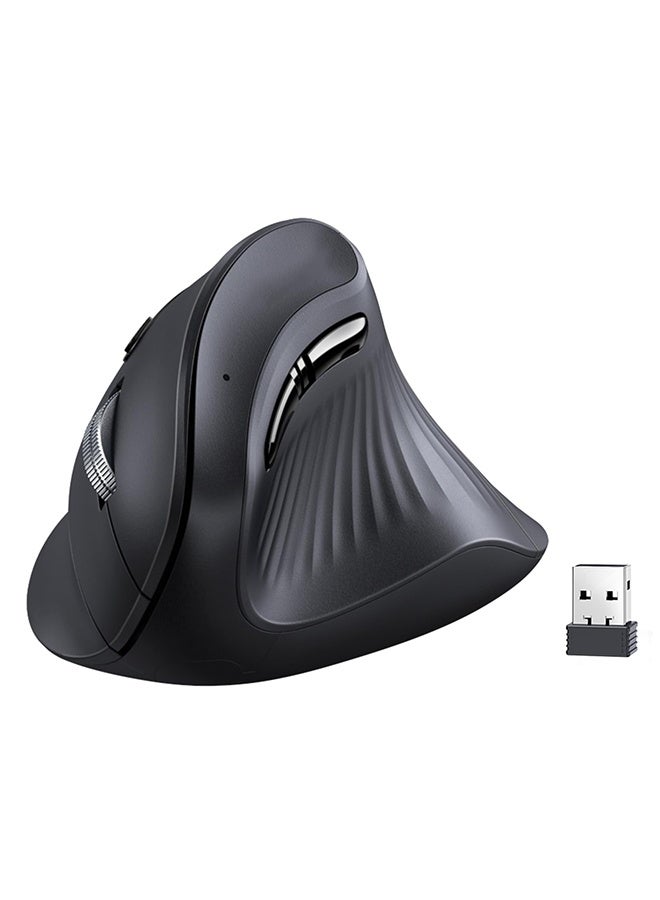 Ergonomic Mouse, Vertical Wireless Mouse, 2.4GHz Optical Bluetooth Mice, 4 Adjustable DPI 1000/1600/2000/4000 Levels, 5 Buttons Mice for Laptop, PC, Chromebook, Desktop, Notebook etc, Black