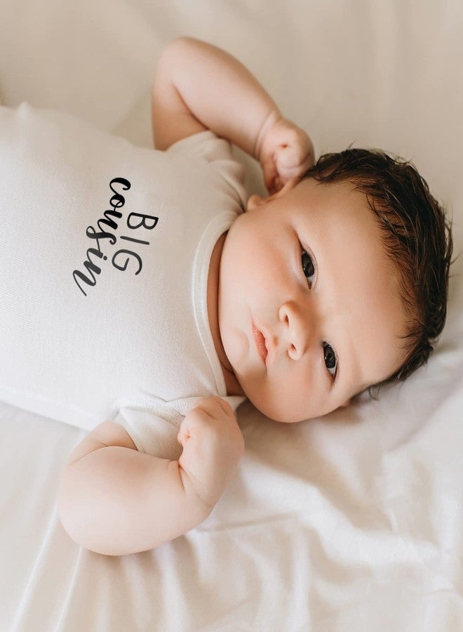 Printique Organic GOTS Certified Baby Onesie Unisex Bodysuit 0-18 months - Big Cousin | Family Baby Announcement (Big Cousin, 0-3 Months) - Image 4
