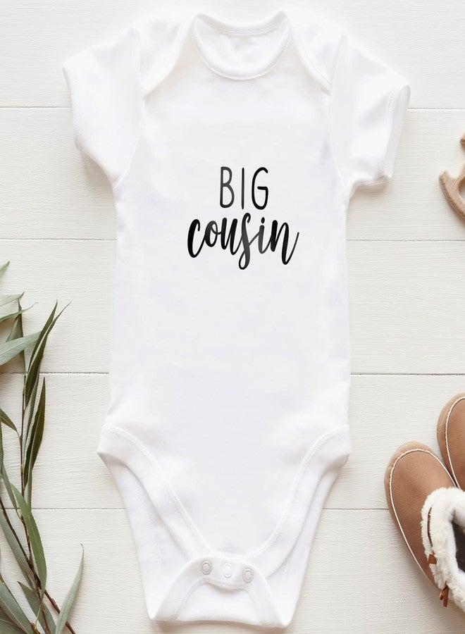 Printique Organic GOTS Certified Baby Onesie Unisex Bodysuit 0-18 months - Big Cousin | Family Baby Announcement (Big Cousin, 0-3 Months) - Image 3