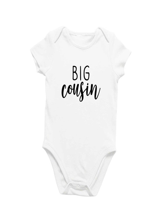 Printique Organic GOTS Certified Baby Onesie Unisex Bodysuit 0-18 months - Big Cousin | Family Baby Announcement (Big Cousin, 0-3 Months) - Image 1