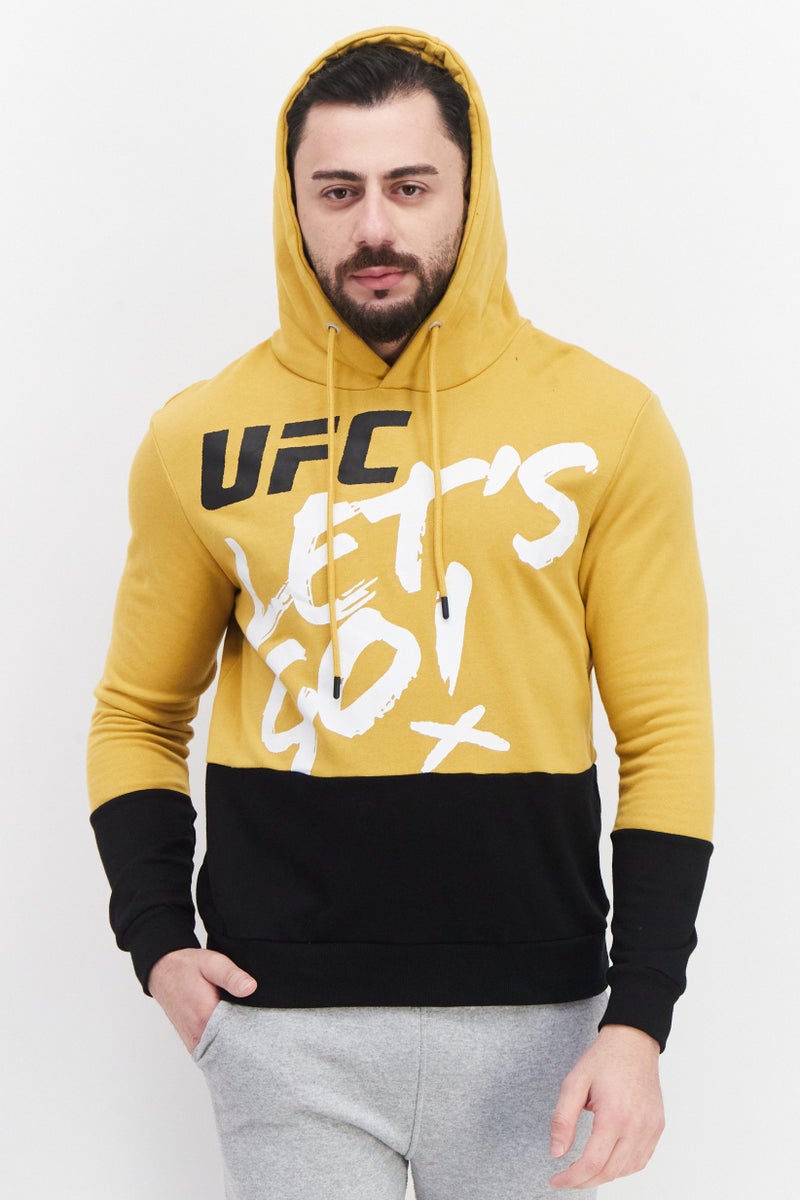 Ufc Men Sportswear Fit Long Sleeve Outdoor Hoodie, Yellow - Image 1