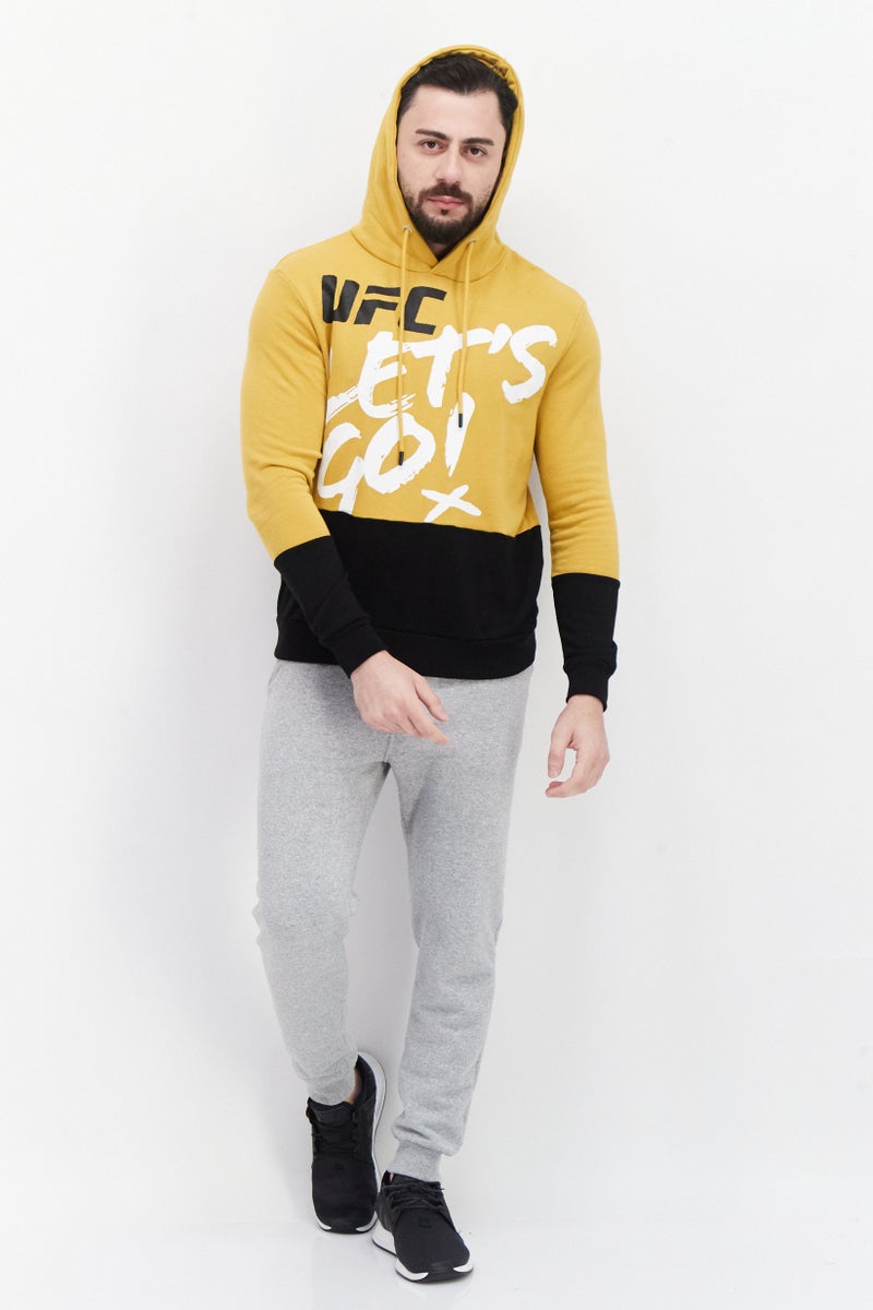 Ufc Men Sportswear Fit Long Sleeve Outdoor Hoodie, Yellow - Image 3